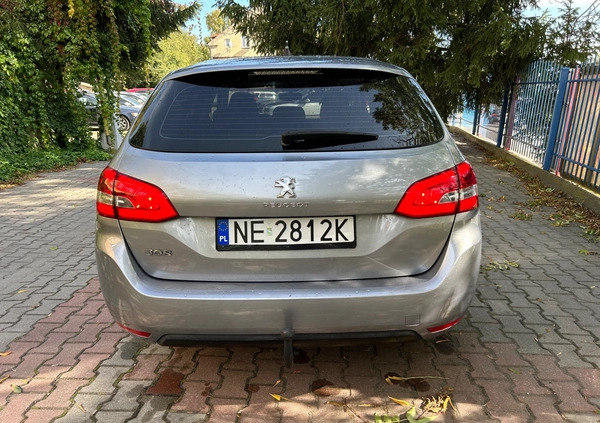 Peugeot 308 cena 26900 przebieg: 190023, rok produkcji 2015 z Pakość małe 121